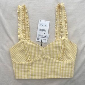 Zara gingham crop top